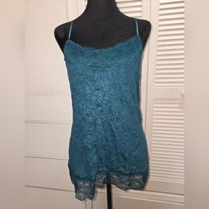 Maurices Teal Lace Cami Top Size M